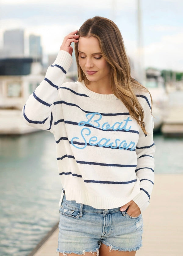Boat Season Striped Sweater